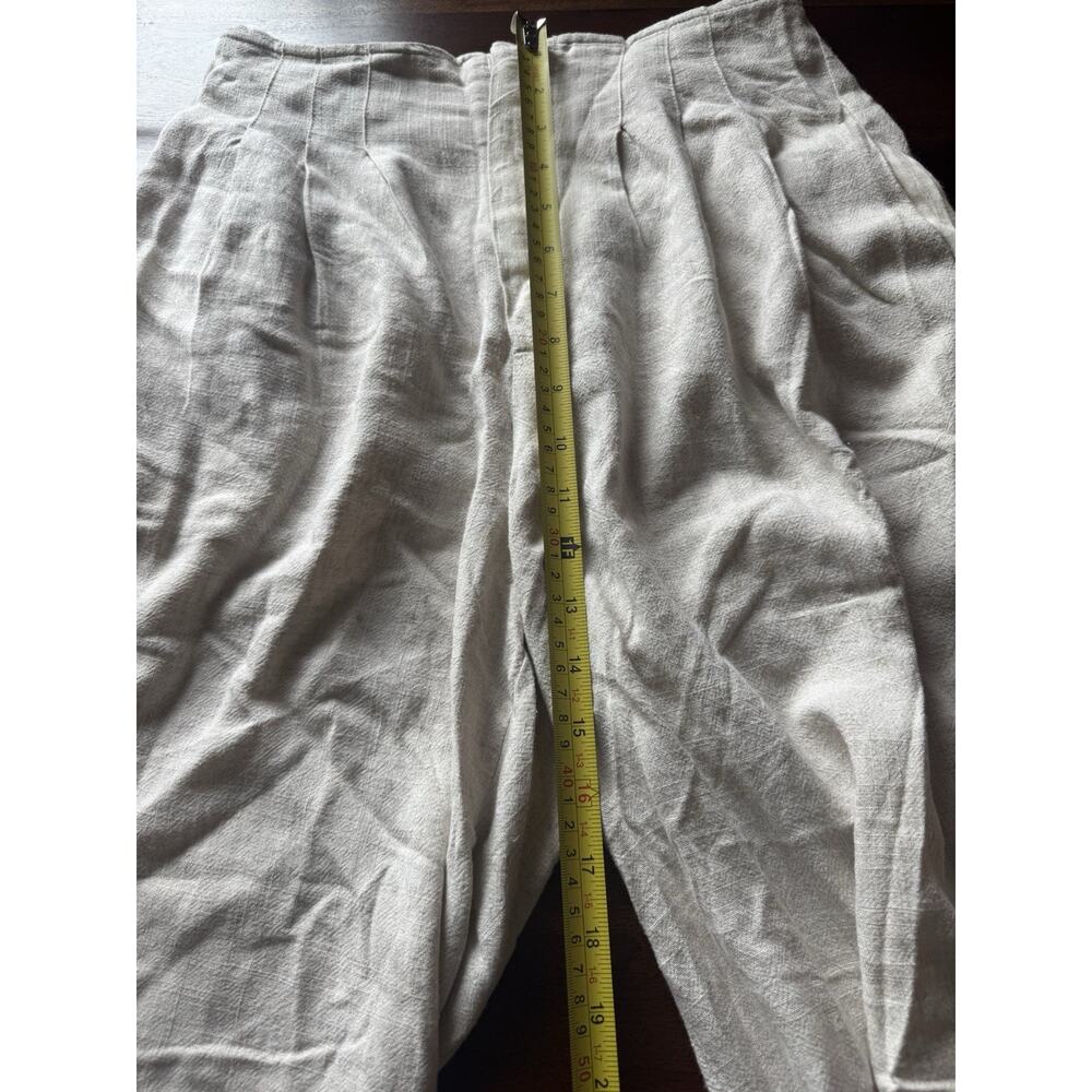 Lost + Wander Linen Blend Wide Leg Pants Beige High Rise XS Resort Coastal - Picture 5 of 8